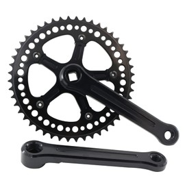 WEERAS Fixed Gear Bicycle Crankset Single Speed 48T 130BCD 170mm Upgraded Material, Fully CNC Grinding