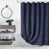 TURKIO 84 Inches Long Boho Tufted Chevron Striped Fabric Shower