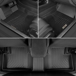 orealtrend Black Floor Mats Liners Replacement for Honda Civic Sedan 10th 2016-2021 Heavy Duty All Weather Guard Front and Rear Car Carpet-Custom Fit-Tough Odorless