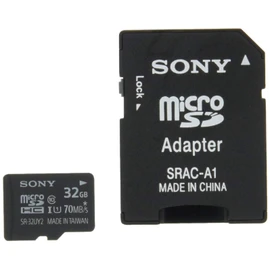 Sony SR-32UY2A MicroSDHC Card, 32 GB, Class 10, UHS-I Compatible, SD Card Adapter Included