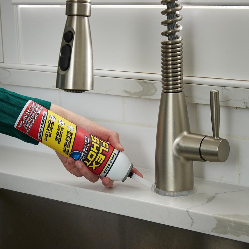 Flex Shot, Flexible Rubber Silicone Sealant, Waterproof Caulk, UV Resistant,