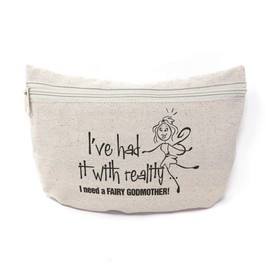 Custom Canvas Makeup Bag I'Ve Had It Reality Need Fairy Godmother Family & Friends School Supplies Pencil Canvas Tote Pouch 9x6 Inches Natural Design Only