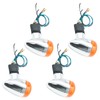 Vkinman 4 Pcs Motorcycle Amber Bullet Turn Signal, Replacement for