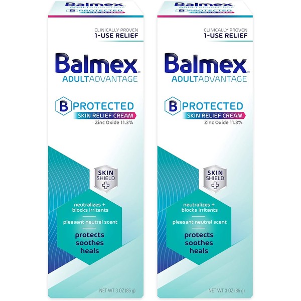 Balmex Adult Care Rash Cream, 3 oz Per Tube (2 Pack)