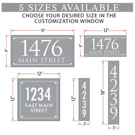 Stone Address Plaque With Engraved Numbers. Address Sign Made from solid, real stone. Four Sizes