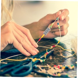 Operitacx 20pcs Large Pore Beads Spacer Beads Bead Kits Small Beads Big Beads Turquoise Beads Fuse Bead Kit Beads for Jewelry Making Rhinestone Spacers for Jewelry Making Mini Silver Copper