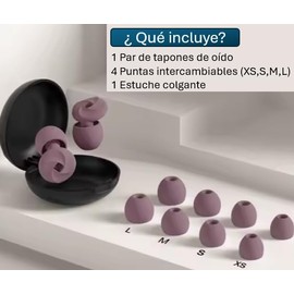 Hushbud Tapones de oídos – Protección auditiva certificada reutilizables para dormir, descansar, concentrarse, conciertos, deportes y viajes – Tapones auditivos con reducción de ruido 33 dB