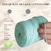 MeriWoolArt® Macrame Yarn Aqua 2 mm x 250 m Cotton