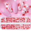 24Grid Heart Nail Art Glitter Valentine's Day Nail Art Flakes
