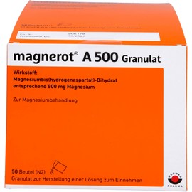 magnerot A 500 granules with magnesium aspartate - the fruity magnesium for dissolving, 50 bags