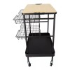 Home Ideas Carrito De Cocina De Acero/madera Con Asas Y
