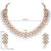 Aheli Kundan Collar de perlas Pendiente Set Étnico Indio Tradicional