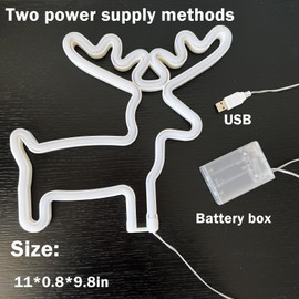 Christmas Neon Sign, Christmas Tree LED Neon Light Signs Indoor Decor USB or Battery Powered Neon Lights for Christmas Party,Bedroom,Room Décor (Colorful)