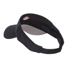 Canada Maple Leaf Embroiderd Sports Visor - Black OSFM