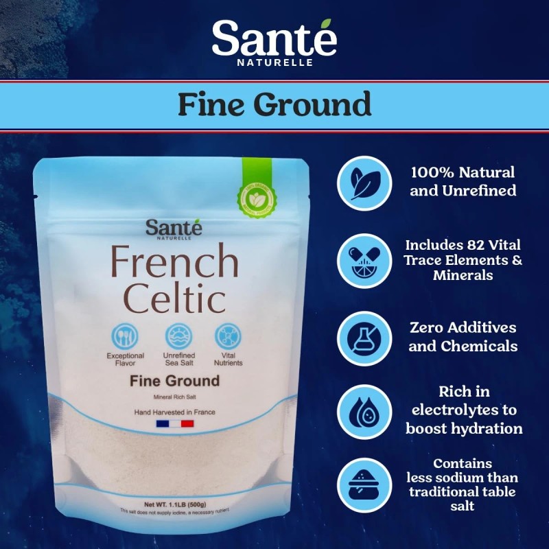 Sante French Sea Salt Fine Ground 1.1lb 18oz