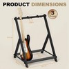tipatyard 3 Multi Guitar Stand Rack With Thick Rubber Padding,Guitar