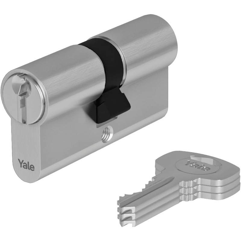 Yale Series 500 Series 105023040002201 Safety Cylinder Nickel-Plated 35 x