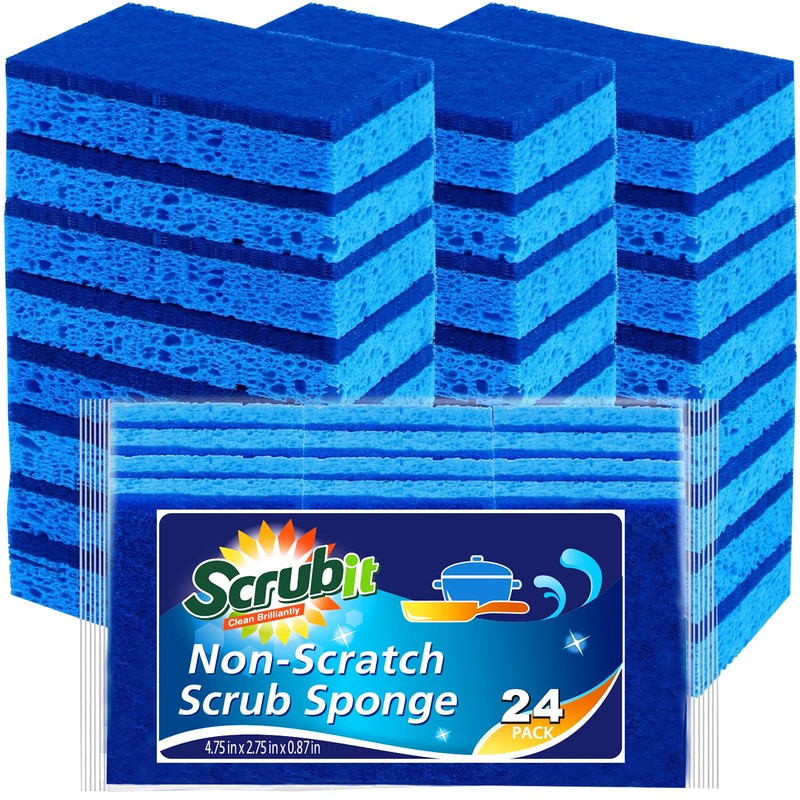 Scrubit Non-Scratch Cleaning Scrub Sponges- Scrubbing Dish Sponge Ideal for