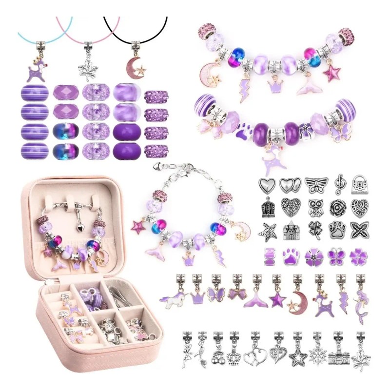 Kit Para Hacer Pulseras, Suministros Para Hacer Joyas,violet