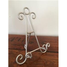 Silver Effect Iron Easel 8 inch Holder Display Artwork Picture Canvas Menu Book Plate Stand Hobbies Craft AA-17s