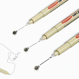 GETHPEN Micro Fineliner Set – 3 size Archival Ink pens for Technical Drawing, Anime & Sketching – Artists, Architects & Illustrators