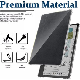 Case for BOOX Tablet Go Color 7 Gen II/Go Color 7 7 Inch, ELECTRO-WEIDEWORLD Ultra-Clear Anti-Scratch Soft TPU Case Cover, Shockproof Case with Bumper Protection, Clear