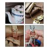 Bluemoona 10 Pcs - Brass Round Edged Keyring Keychain Split