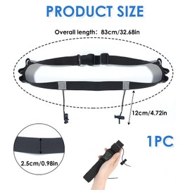 Triathlon Running Startnummerngürtel, Startnummernband Laufgurt mit Nummernhalter 6 Gel-Halter, Unisex Laufnummernband Laufgürtel für Handy Non-Slip Lätzchen Halter Running Race Belt (Schwarz)