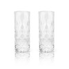 Viski Raye Gem Crystal Highball Tumblers Set of 2 -