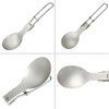 TITECOUGO Ultralight Foldable Cutlery Outdoor Camping Folding Titanium Spoon(18g)
