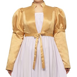 UniqKaliber Regency Spencer Jacket for Women,High Waist Blouse Tops Victorian Ball Gown Costume