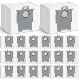 BUXEBUX 20-Pack Q7 M5+, Q5+ Replacement Dust Bags for Roborock Q5 Max+, Q5 Pro+, S8,S7 Pro Ultra, S7MaxV Ultra, S8+, Q7,Q8 Max+, Q10 S5+,Q10 X5+ Vacuum Bags for Roborock, Disposable Dust Bags
