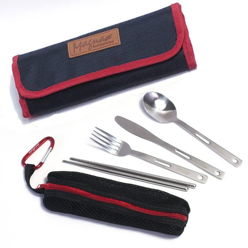 Magna Stainless Cutlery Set for 4, 13 Piece Compact Storage