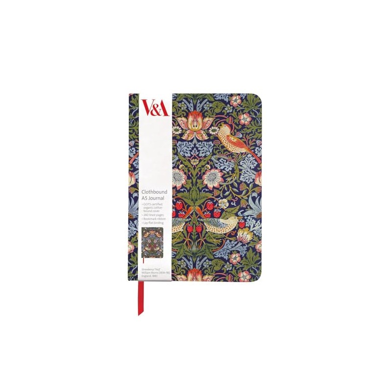 Museums & Galleries Lined A5 Clothbound Journal - William Morris