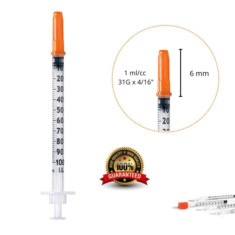 10 Pack 1ml Dispensing Measuring Tool Individually Wrapped 31G 6mm