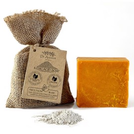 Dr.Ancient Kojic Acid Soap Piece Organic Natural Vegan Traditional Handmade Antique - Anti-Ageing, Skin Brightener, Moisturiser - Absolutely No Chemicals! Pure Natural Soap!