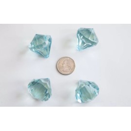 Aqua Diamond Pendant 30x35mm 4 ct. lot for Bubblegum Chunky Necklace