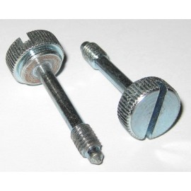 Unbranded/Generic 2 X Slotted / Knurled Captive Screw - 10-32 x 1/4" L Thread - Zinc Plated Steel