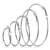 5 Pairs Stainless Steel Clip on Earrings Hoop 5 Sizes