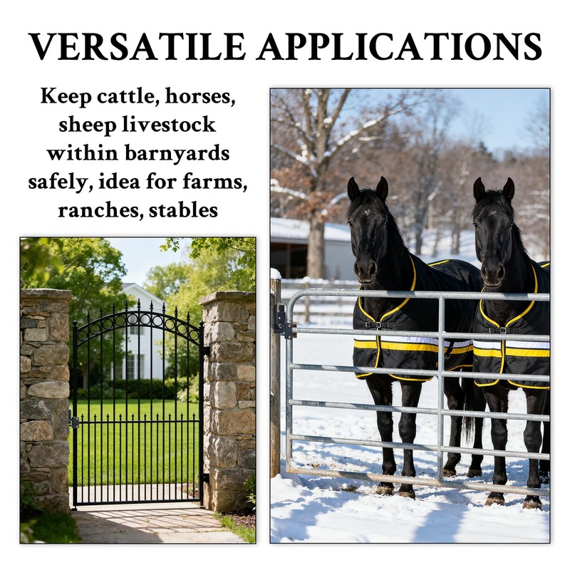 WellMade Heavy Duty 2 Way Farm Gate Latch -2 Pack