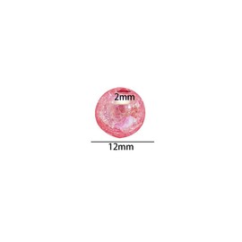 40pcs Glitter Acrylic Round Beads 12mm Pink Loose Beads for Crafting