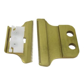 Adjustable 2 Hole Double Wide Trimmer for Wahl Detailer #8290, 5 Star Razor Edger #8051, G-Whiz #8986, Hero #8991, Sterling Definitions #8085. 5 Star Detailer Corded(Double Gold Blade)