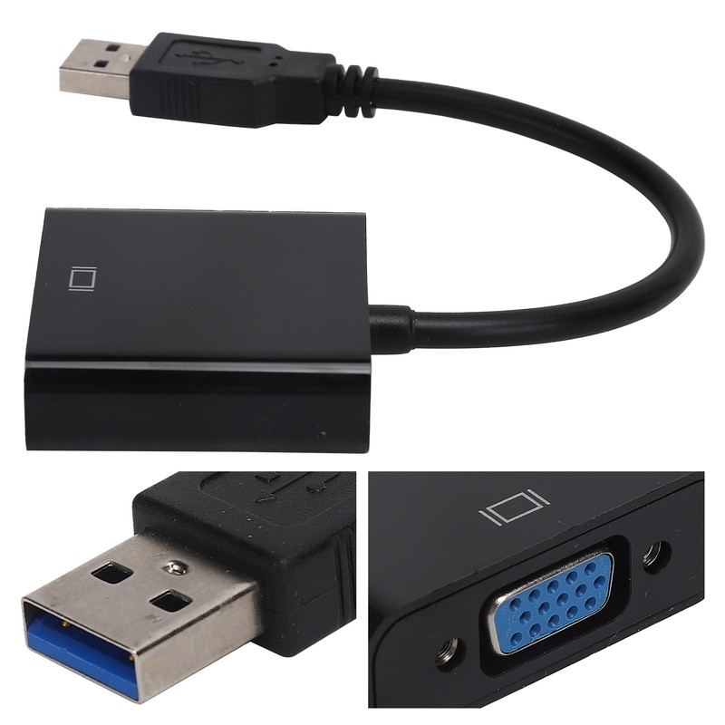 USB3.0 to VGA Converter 5Gbps HD 1080P Adapter Cable 15Pin