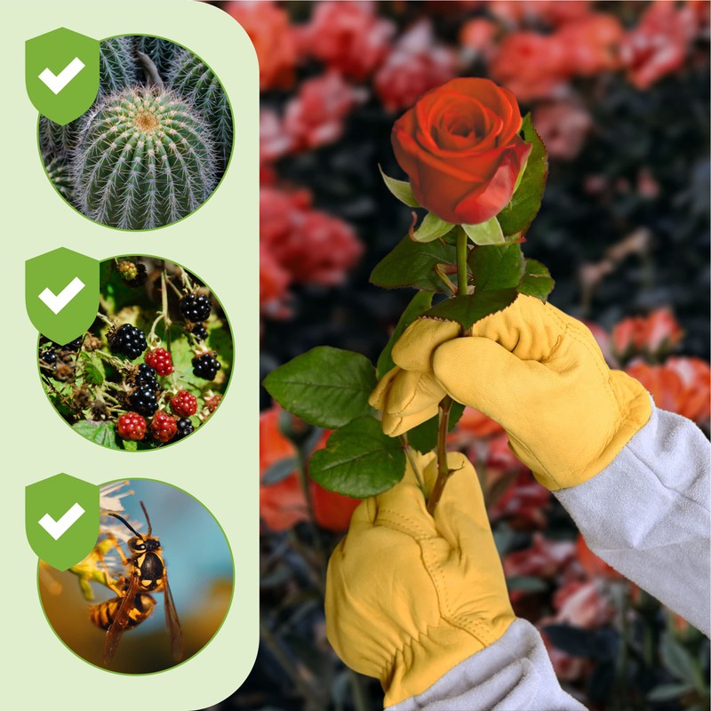 Praknu Leather Rose Gloves – German & Protective Gardening Gloves