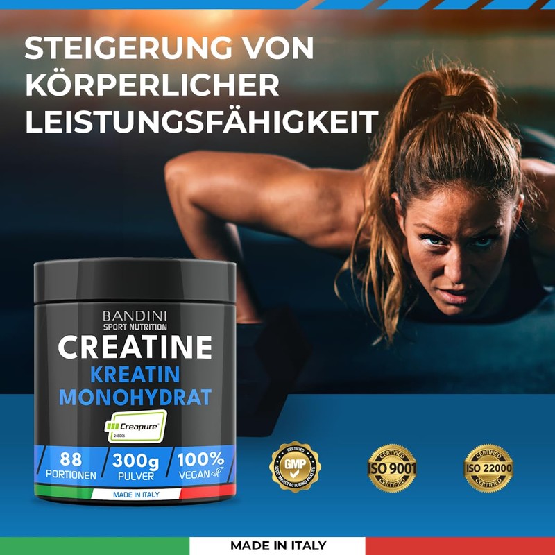 Bandini® Creapure® Creatine Monohydrate | 3000 mg Ultra Pure Micronised