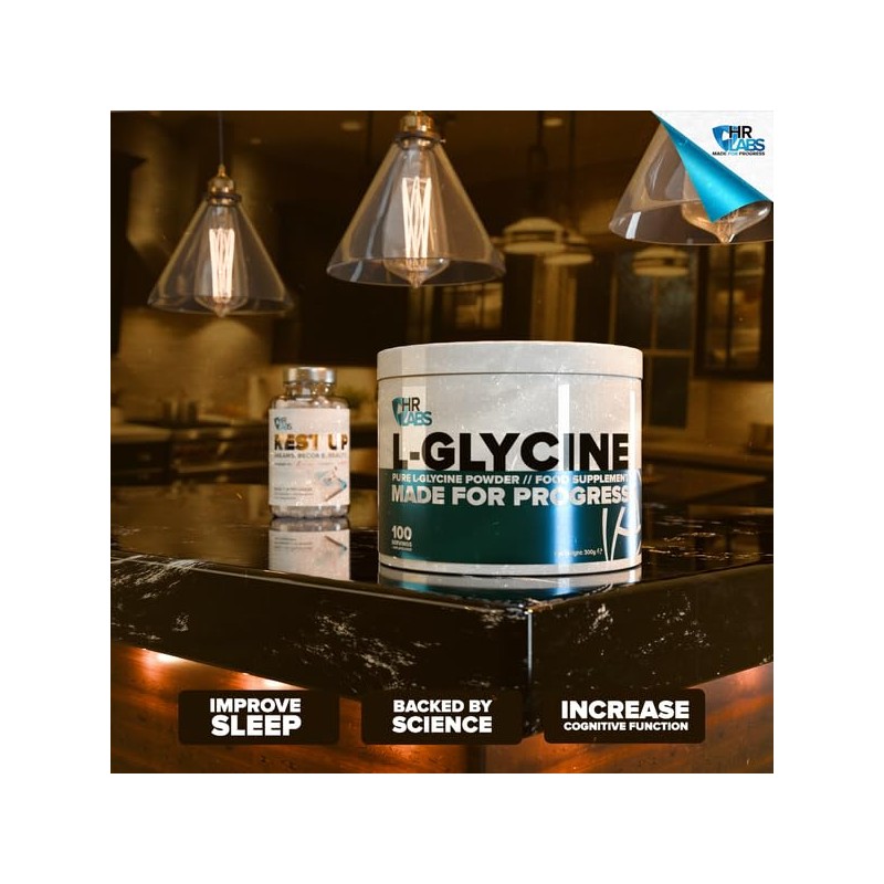 HR Labs HR Labs Pure L-Glycine Powder, Amino Acid, Easy