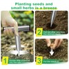 Gardtech Hand Dibber Garden Tool with 5 Inch Measuring Scale,Stainless