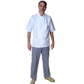 IBEX Professional White Half Sleeves Chef Jacket, Cooks, Restaurant Staff, Food Service, Caterers, Bakers Chef Coat, XS