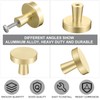 Therwen 50 Pcs Cabinet Knobs Brushed Brass Cabinet Knobs Round