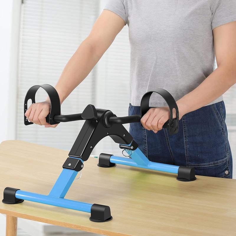 Folding Exercise Bike Pedal Exerciser Portable Desk Bike with LCD